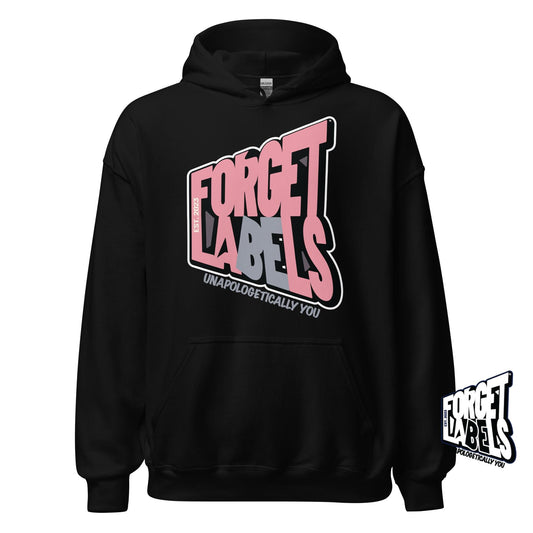FORGET LABELS™ Unisex Impact Hoodie - Pink/Black - FORGET LABELS™