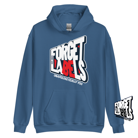 FORGET LABELS™ Unisex Impact Hoodie - Indigo Blue - FORGET LABELS™