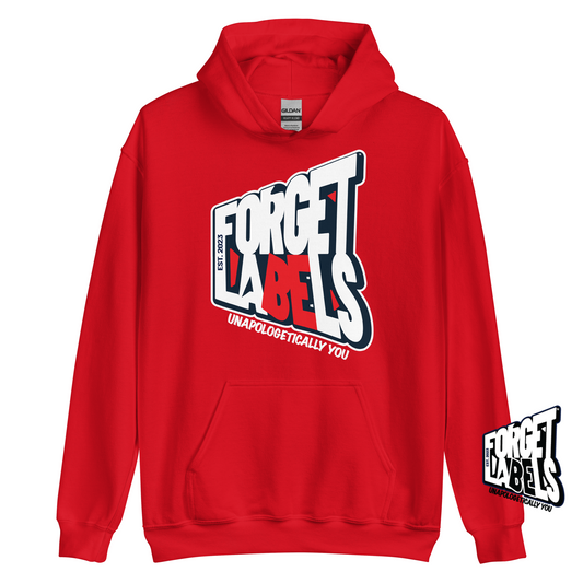FORGET LABELS™ Unisex Impact Hoodie - Red - FORGET LABELS™
