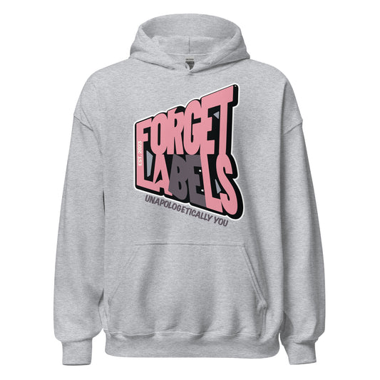 FORGET LABELS™ Impact Unisex Hoodie - Pink/Sport Grey - FORGET LABELS™