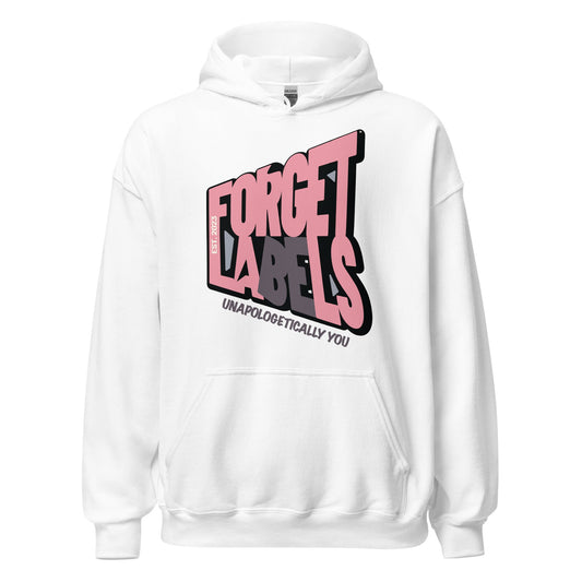 FORGET LABELS™ Impact Unisex Hoodie - Pink/White - FORGET LABELS™