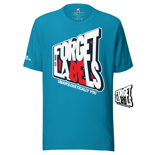 FORGET LABELS™ Unisex Impact T-Shirt - Aqua - FORGET LABELS™