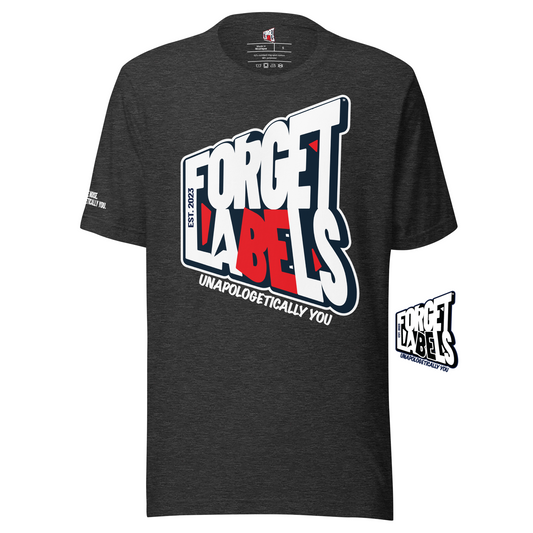 FORGET LABELS™ Unisex Impact T-Shirt - Dark Grey Heather - FORGET LABELS™